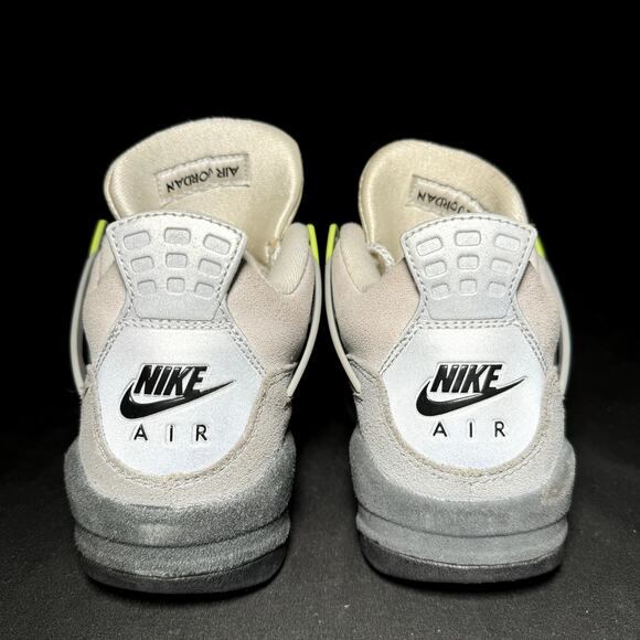 Size 4 - Nike Air Jordan 4 Retro SE GS Neon 95 2020 Shoes - Picture 5 of 9